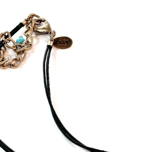 CHICO’s Turquoise Long Beaded Cord Necklace NEW - Picture 3 of 6